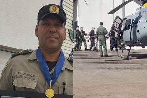 Sgt. Aurélio usou conhecimentos adquiridos em treinamentos da corporação para socorrer vítima que estava inconsciente e apresentava sinais de asfixia. (Foto: Arquivo pessoal/Divulgação Polícia Militar)