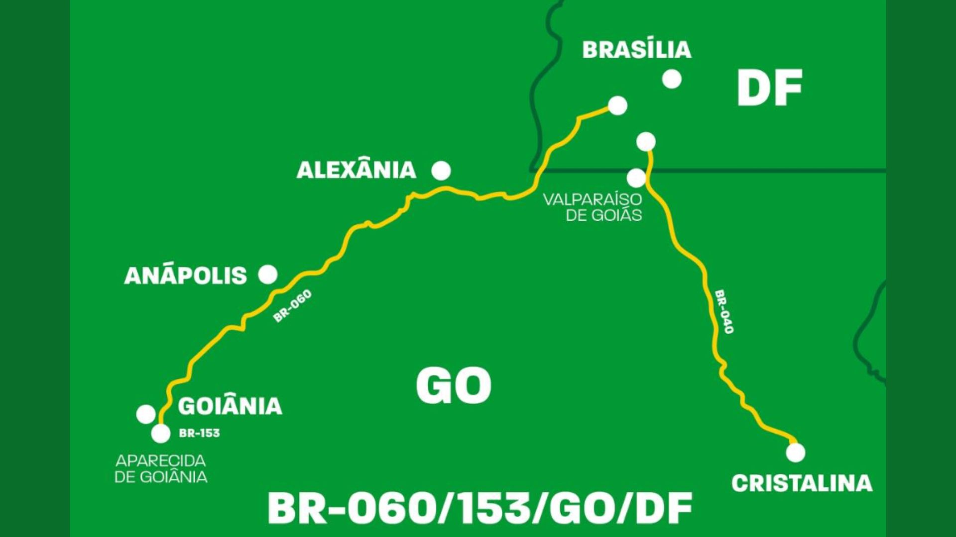 "Rota do Pequi" se refere ao trecho entre Brasília e Goiânia.