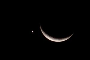 Moradores registram encontro entre Lua e Vênus no céu de Goiás e fenômeno impressiona