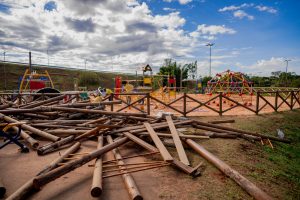 Parque da Jaiara está sendo revitalizado e ganhará novos brinquedos, espaço para calistenia e posto policial