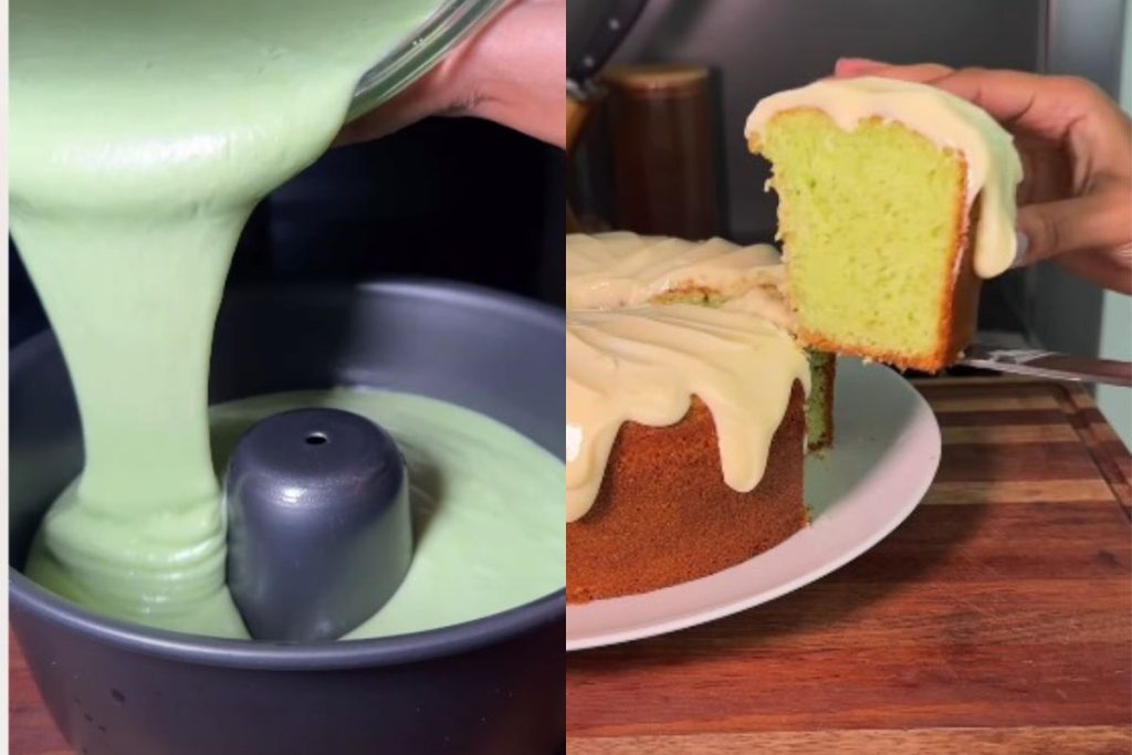 Bolo de limão feito com gelatina
