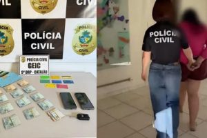 Mulher foi localizada na GO-330, próximo a Urutaí, e tinha R$ 17 mil em espécie