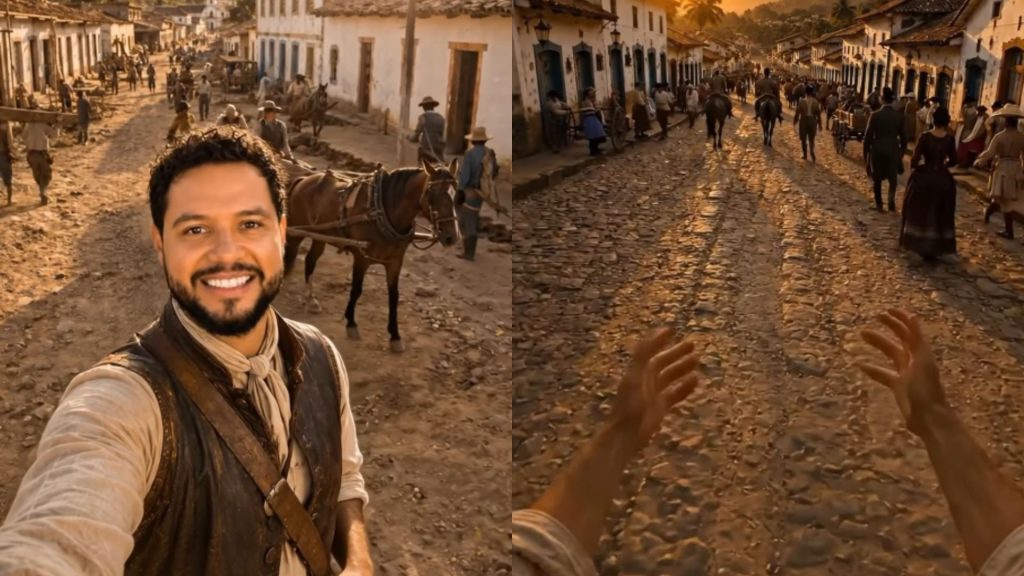 Internauta usou inteligência artificial para "visitar" Pirenópolis de 1730.