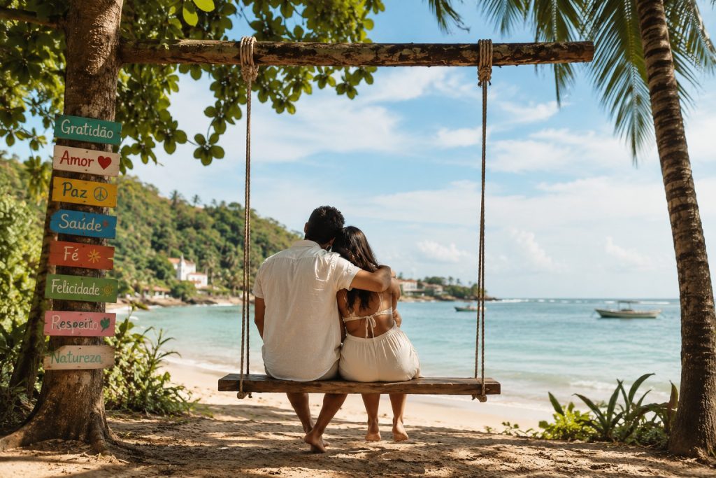 casal viajando para aproveitar o nascimento do filho