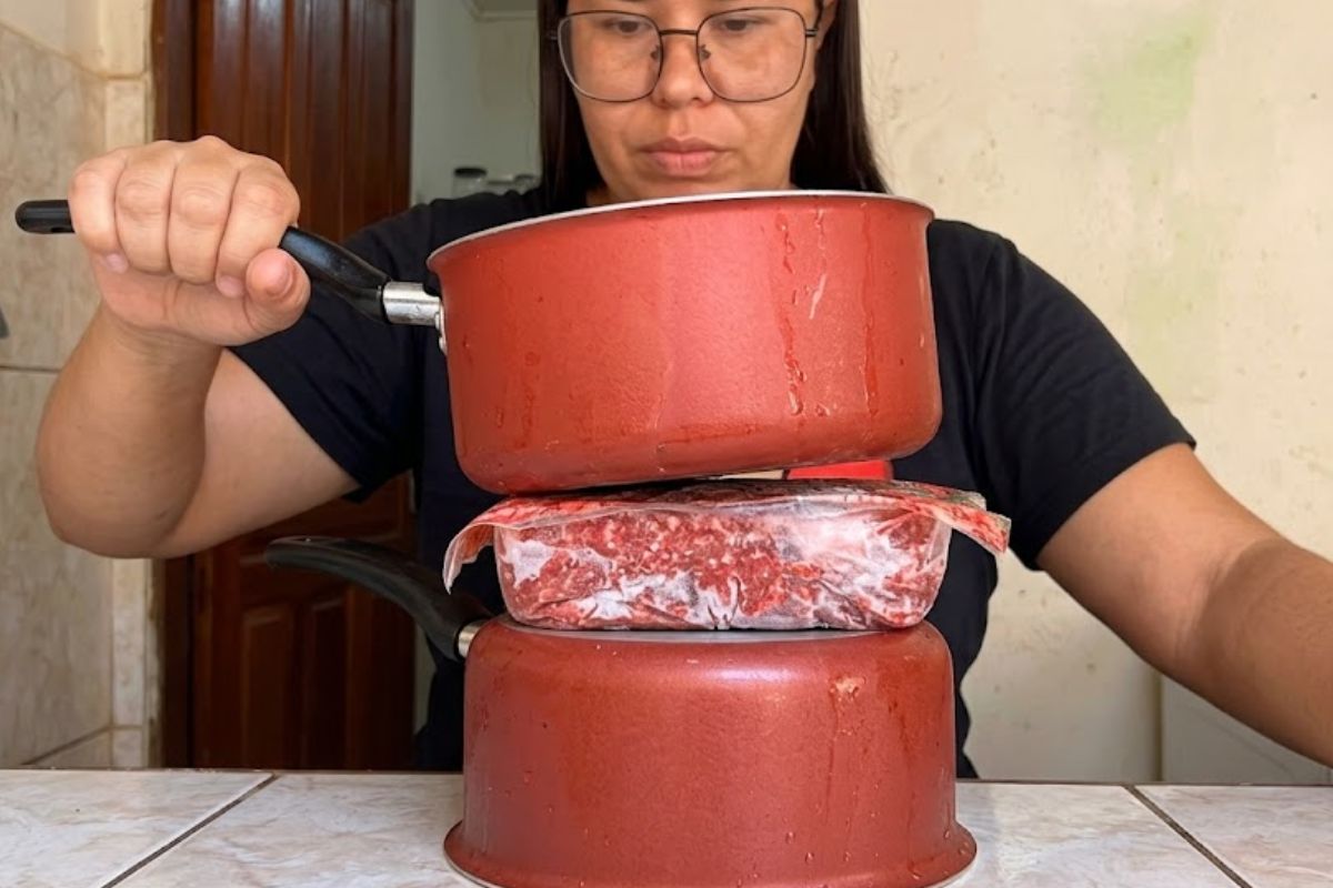 descongelar carne rapidamente