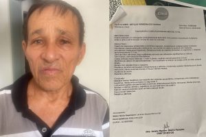 Diagnosticado com câncer e sofrendo com fortes dores provocadas por pedras na bexiga, Getúlio Ferreira dos Santos depende da solidariedade para conseguir realizar uma cirurgia de urgência. (Foto: Arquivo pessoal)