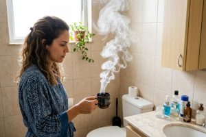 Queimar borra de café no banheiro: para que serve e por que é recomendado