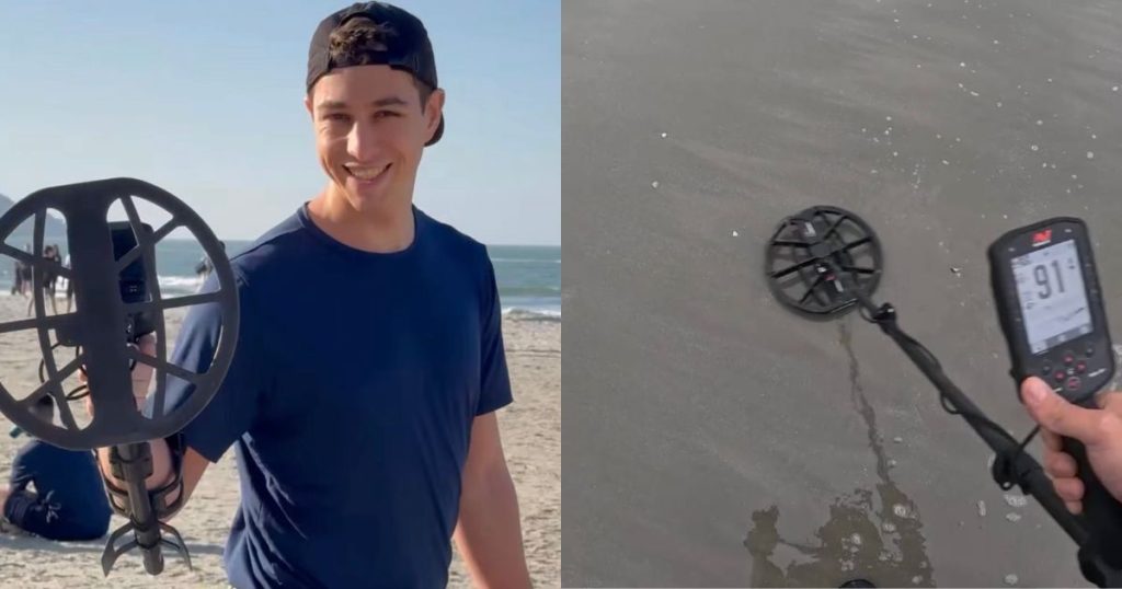 jovem achou R$ 22 mil em joias com detector de metais em praias