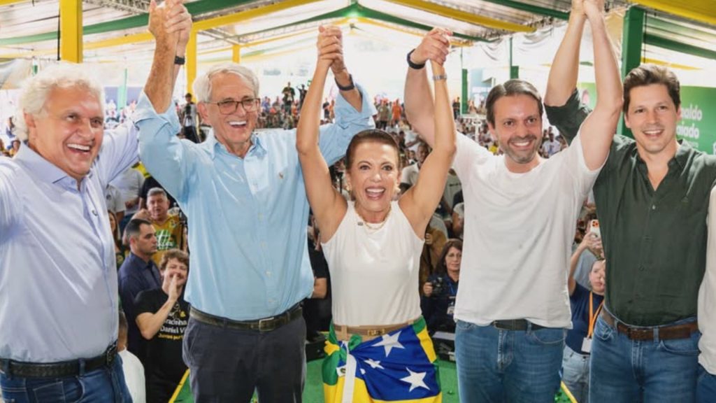 Ronaldo Caiado (PSD), Fião de Castro (UB), Gracinha Caiado (UB), Alexandre Baldy (PP) e Daniel Vilela (MDB).