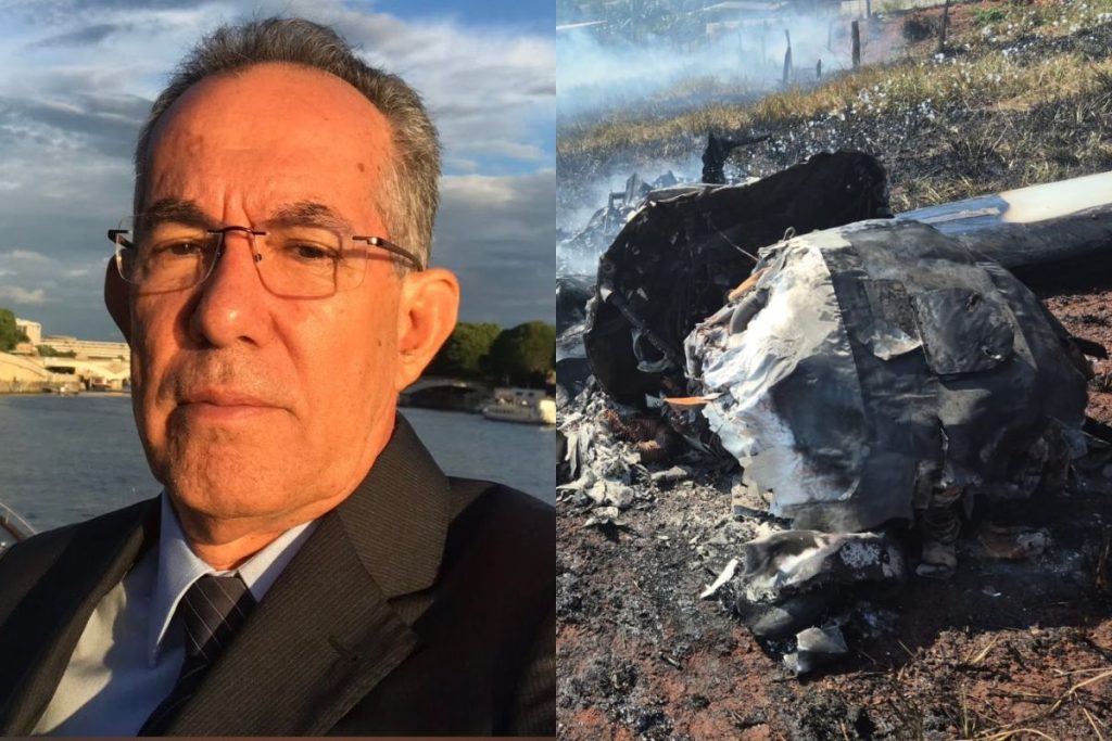 Rivas Rezende da Costa foi resgatado consciente após a queda da aeronave e encaminhado ao Hugol. (Foto: Captura de tela/YouTube/Portal 6)
