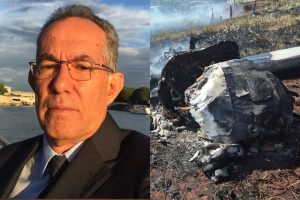 Rivas Rezende da Costa foi resgatado consciente após a queda da aeronave e encaminhado ao Hugol. (Foto: Captura de tela/YouTube/Portal 6)