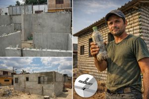 Sem dinheiro, eletricista ergue casa em apenas 3 dias com 2.700 garrafas PET por R$ 8 mil e tem parede 30% mais resistente que tijolo