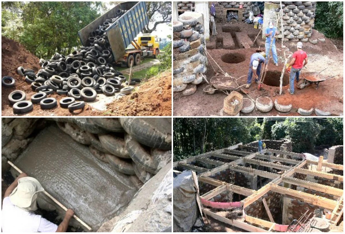Casal rodou 40 países em 20 anos atrás de ideias para construir sua casa e voltou com a ideia de erguer com 7 mil pneus, 3 mil garrafas e 5 mil latinhas no interior do Brasil