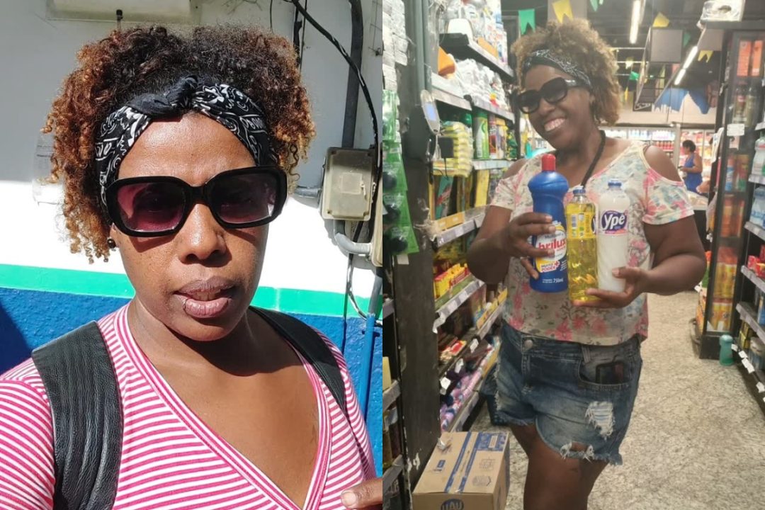 Maria de Fátima: "para as roupas da máquina de lavar ficarem branquinhas e cheirosas, eu estou substituindo o sabão em pó por esses dois produtos”