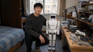 Aos 20 anos, estudante construiu sozinho um robô humanoide no próprio quarto e hoje comanda a própria startup de robótica