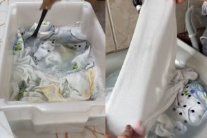 Panos de Prato Encardidos podem recuperar a aparência de limpos com uma mistura simples e um período de molho