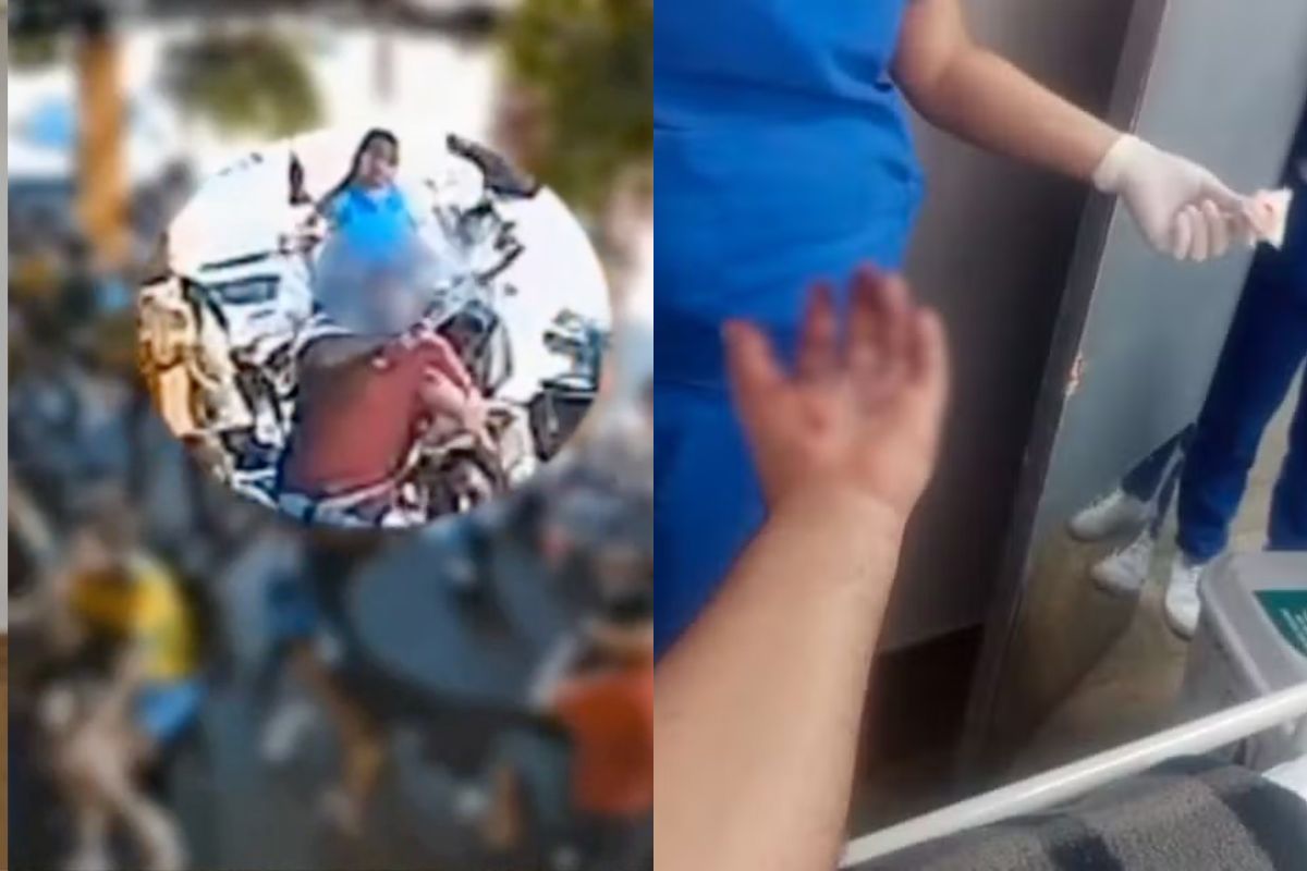 Câmera de segurança registrou o momento em que um rojão explodiu na mão de um torcedor durante jogo do Brasil em Jaraguá. (Foto: Reprodução/Arquivo pessoal)