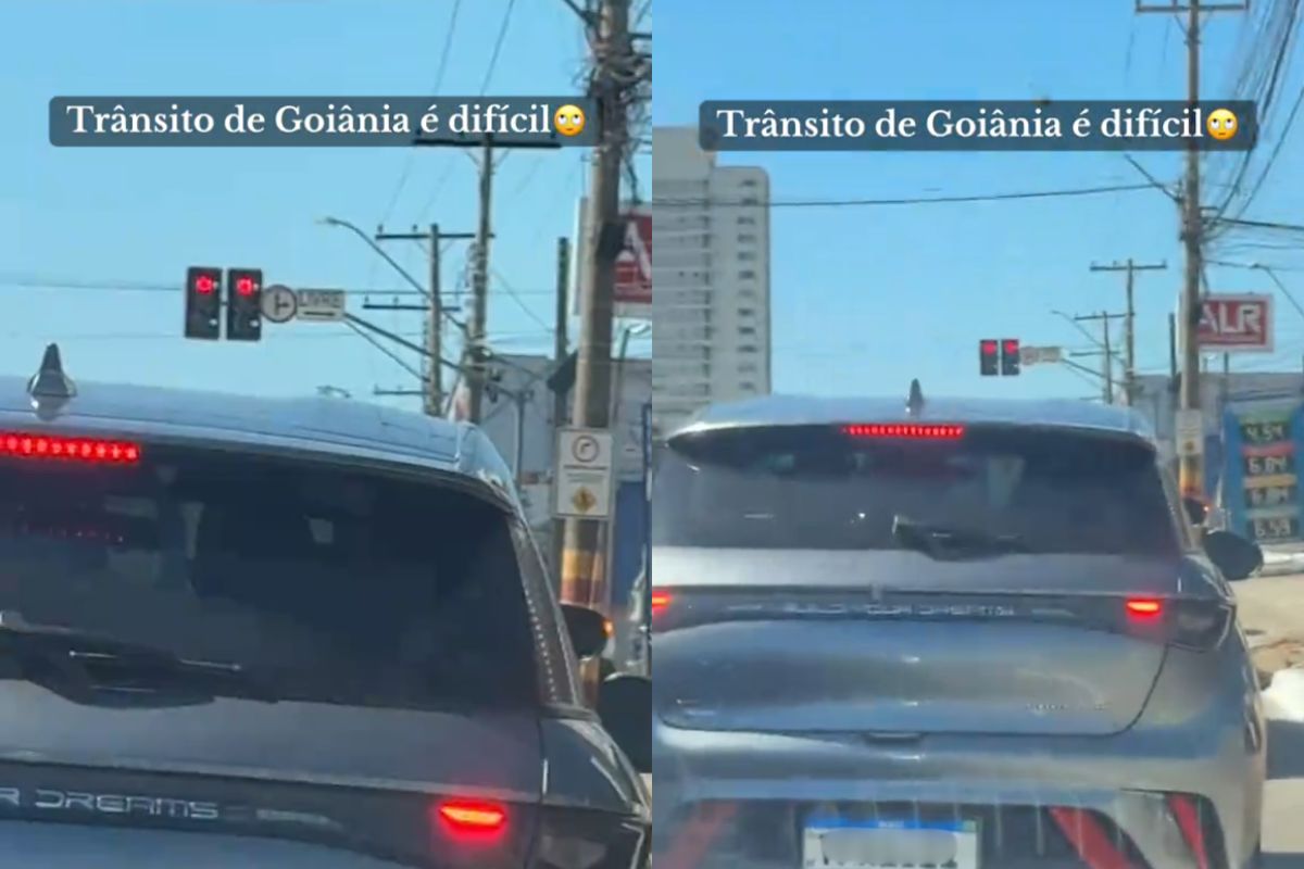 "Povo de Goiânia não sabe dirigir", diz motorista ao mostrar erro comum no trânsito da capital