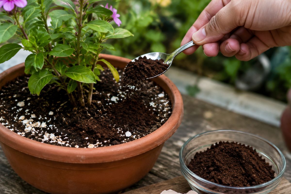borra de café para plantas
