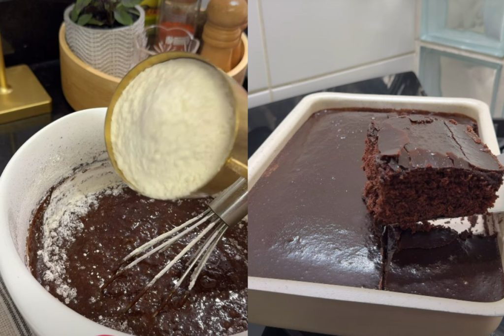 Bolo de chocolate fofinho combina massa leve com uma cobertura crocante clássica que faz sucesso até hoje