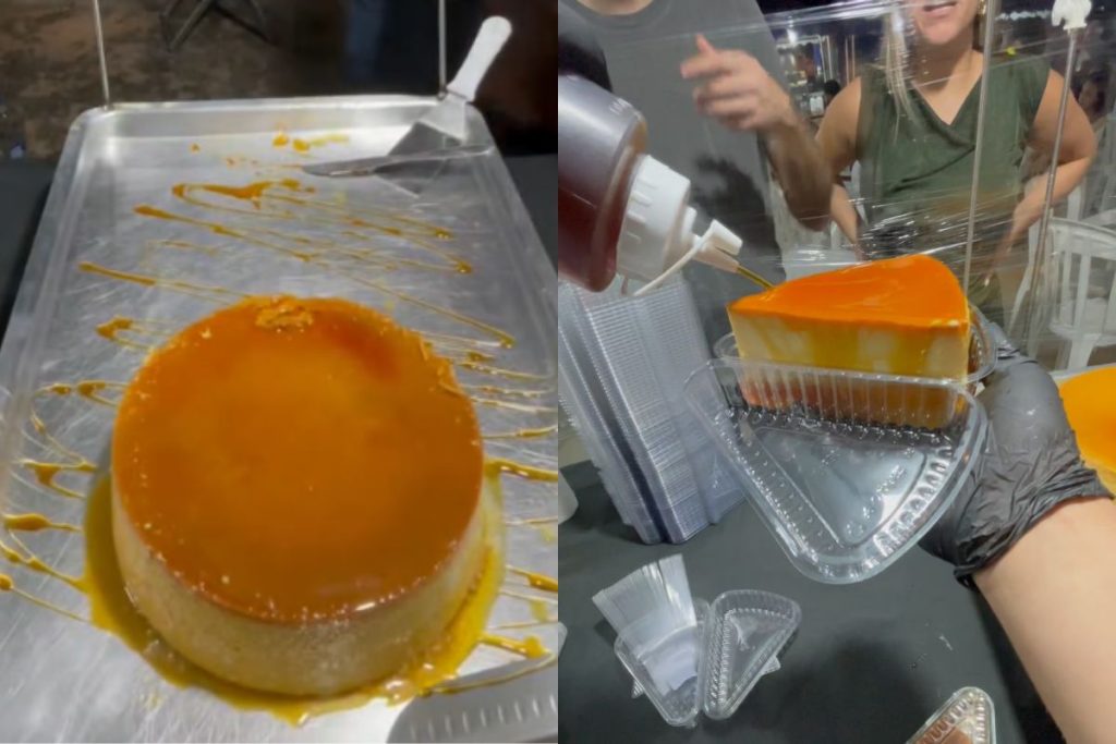 Pudim de quase 5 kg vira sensação nas feiras de Goiânia