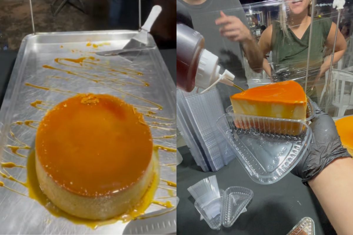 Pudim de quase 5 kg vira sensação nas feiras de Goiânia