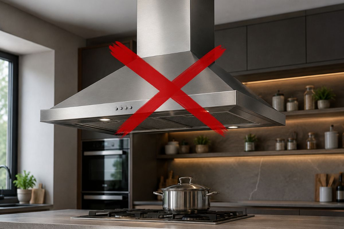Adeus, coifa de inox