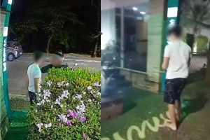 As imagens de segurança registraram os instantes que antecederam a troca de agressões entre o entregador e o morador, trazendo uma nova perspectiva sobre a confusão. (Foto: Reprodução/@anapolis.noticias)