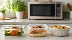 Qual é o melhor recipiente para aquecer alimentos no micro-ondas: vidro, plástico ou cerâmica, segundo fabricantes