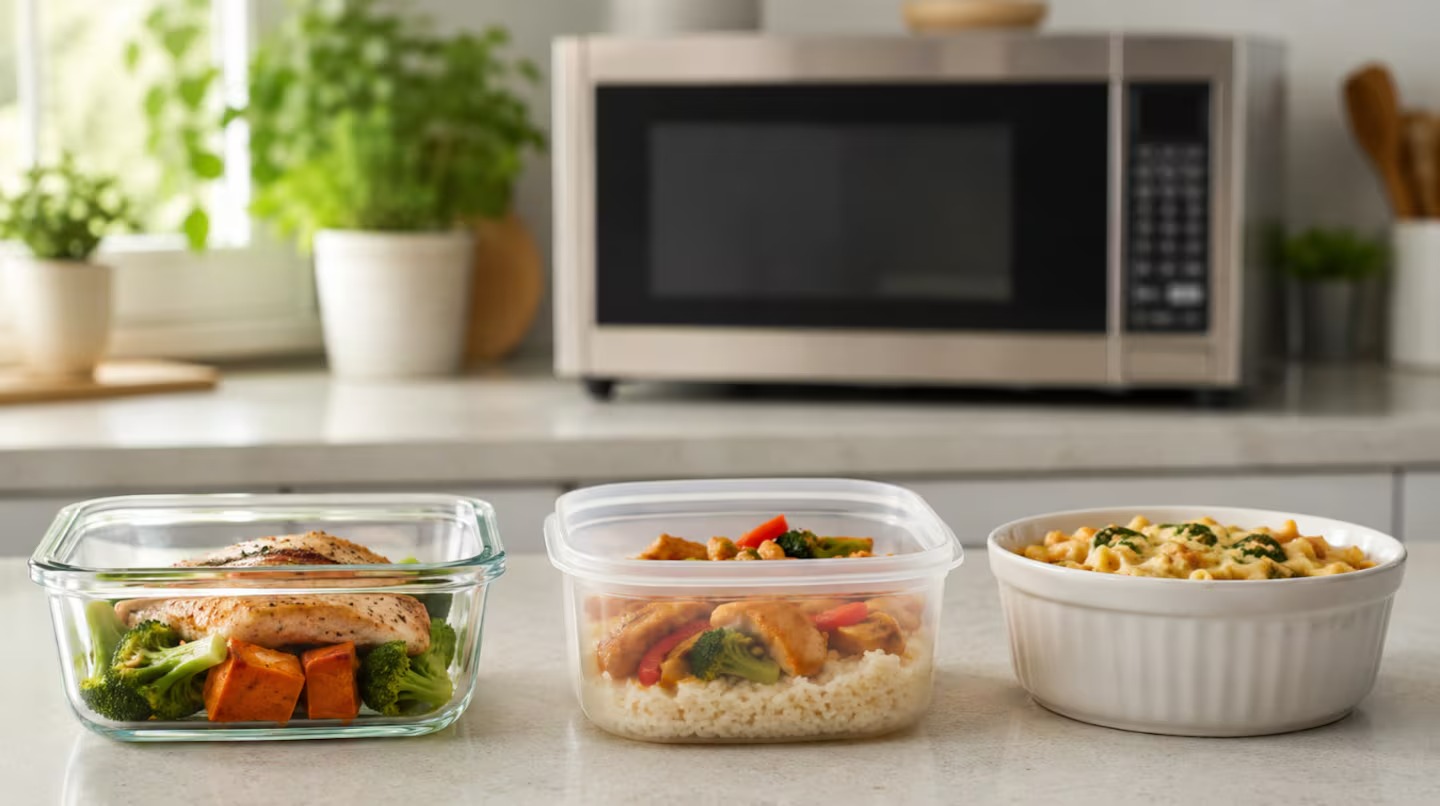 Qual é o melhor recipiente para aquecer alimentos no micro-ondas: vidro, plástico ou cerâmica, segundo fabricantes