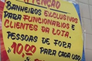 Veja por que um supermercado passa a cobrar R$ 10 pelo uso do banheiro e entenda a repercussão da medida