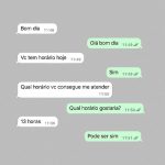Prints das conversas entre a mulher e o empresário divulgados pelo Metrópoles. (Foto: Reprodução/Metrópoles)