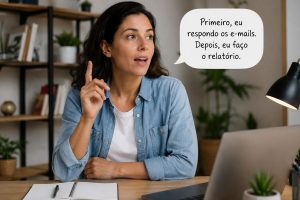 falar sozinho em voz alta