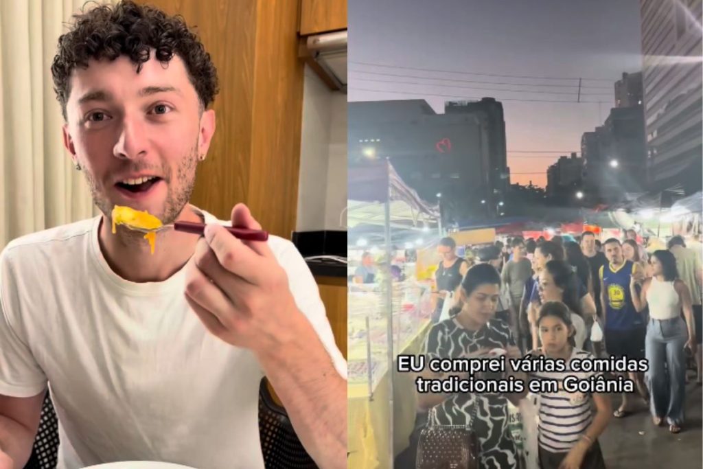 Francês viraliza após experimentar pratos da culinária goiana pela primeira vez "gostoso demais"