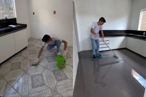 granito líquido sobre piso velho