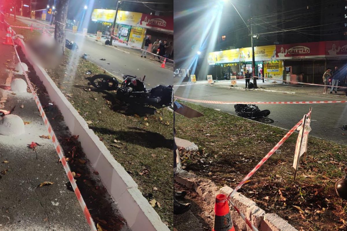 Batida entre motos termina com dois mortos e uma jovem ferida em estado grave em Goiânia