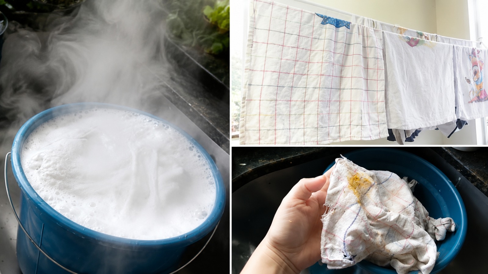 Colocar panos de prato na água quente com limão e detergente: para que serve e por que é recomendado para desencardir