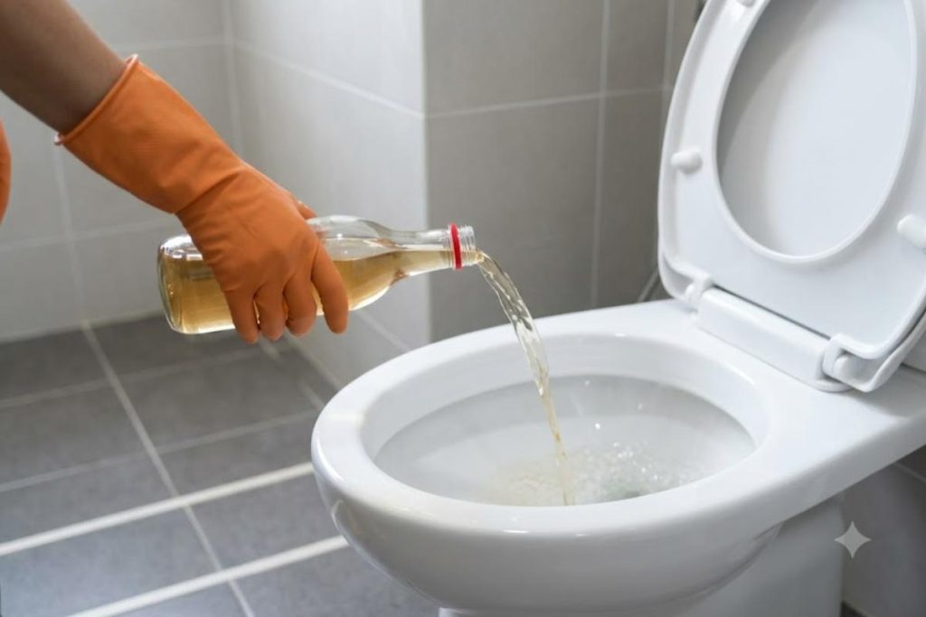 Colocar vinagre no vaso sanitário uma vez por semana: para que serve e por que é recomendado