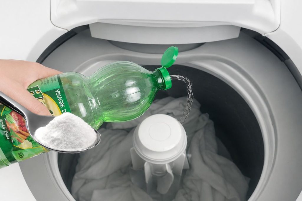 vinagre com bicarbonato de sódio