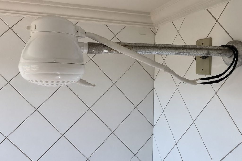 A altura certa do chuveiro na parede do banheiro