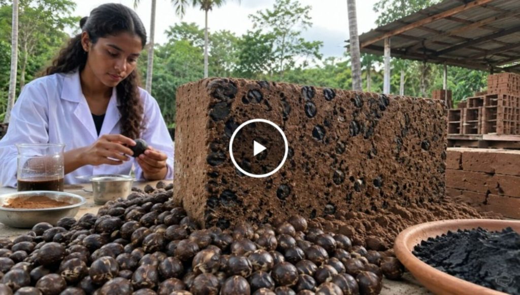 Aos 17 anos, jovem brasileira transforma caroço de açaí que iria para o lixo em tijolo de construção e já venceu mais de 25 prêmios com a ideia