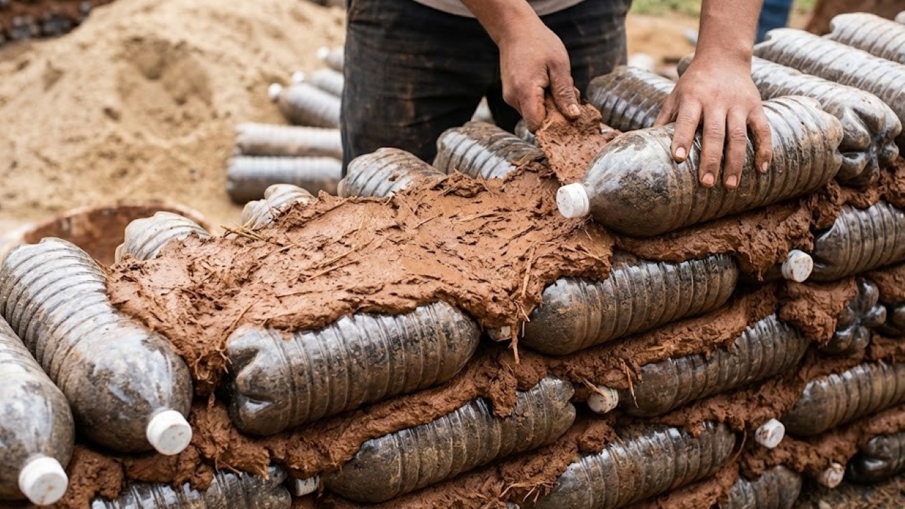 Incomodada com o lixo plástico, ela transformou 36 mil garrafas PET em uma casa de 170 m² e já ergueu mais de 300 moradias em cinco países