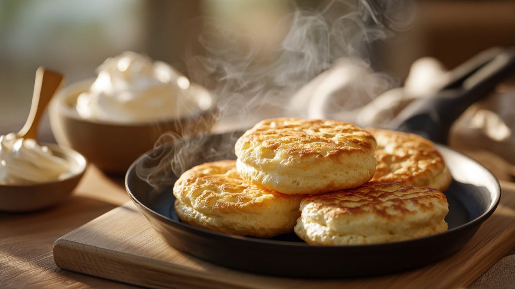 pão nuvem na frigideira