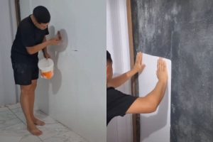 Adeus, infiltração na parede da geladeira