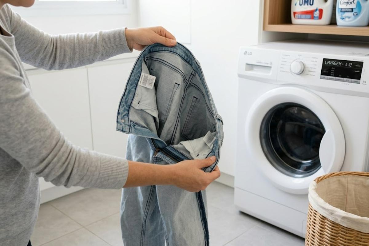Virar as calças jeans antes de colocá-las na máquina de lavar: para que serve e por que é recomendado