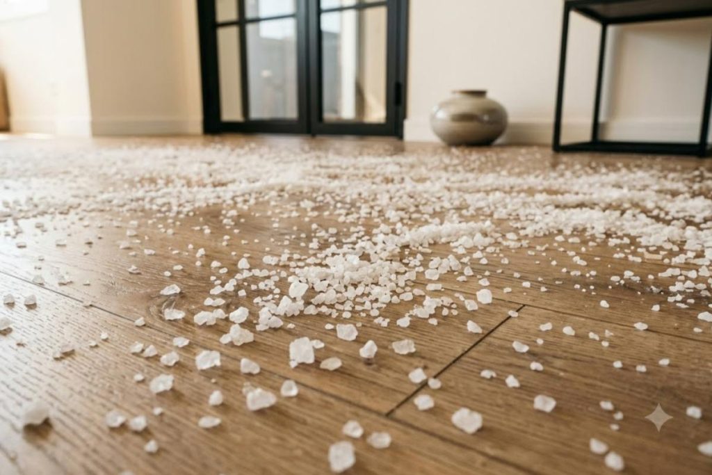 Jogar sal grosso no chão da casa uma vez por semana: para que serve e por que é recomendado