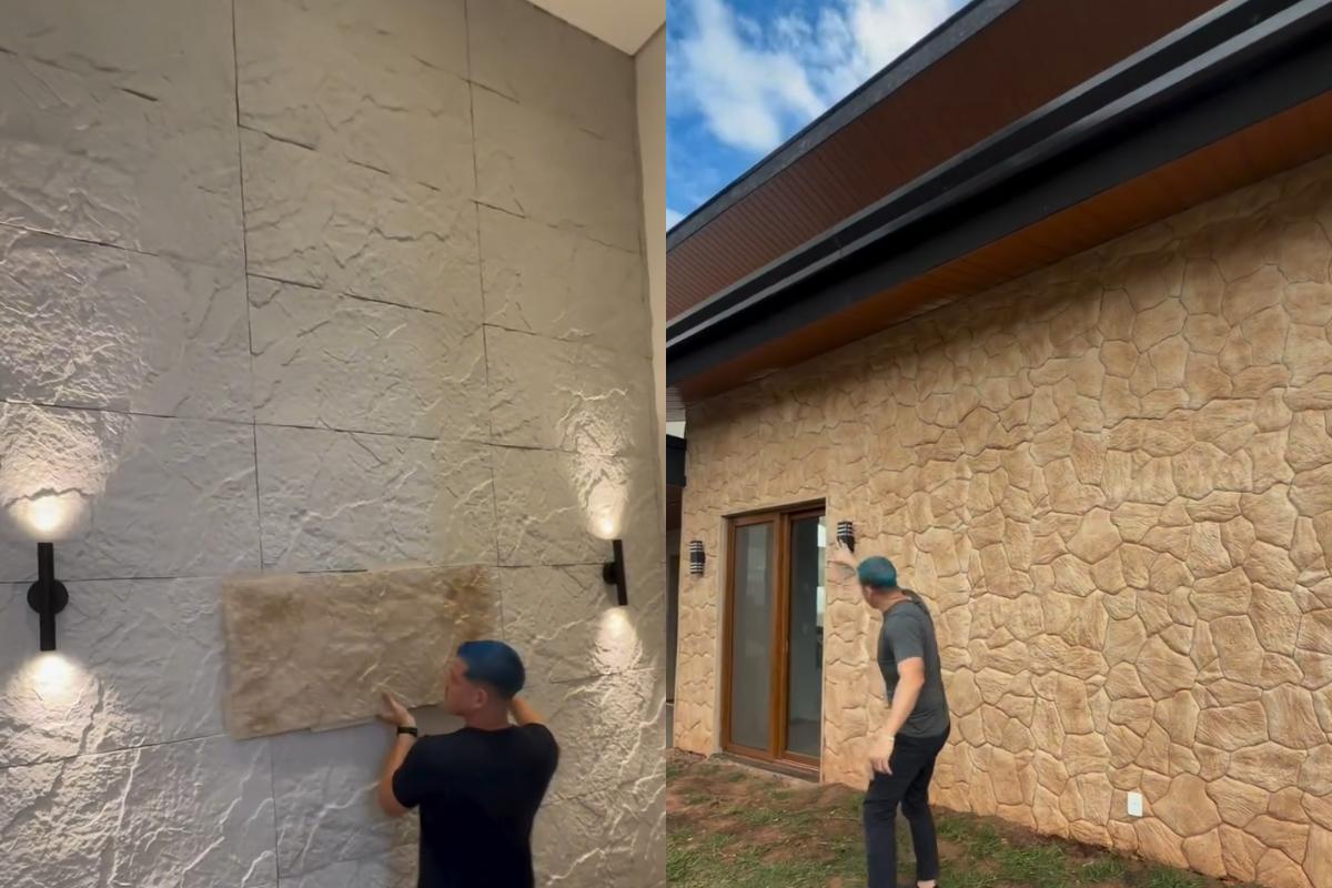 Novo revestimento para fachadas que imita pedra natural vira tendência nas casas de luxo: é barato, fácil de instalar e resistente à umidade, segundo arquitetos