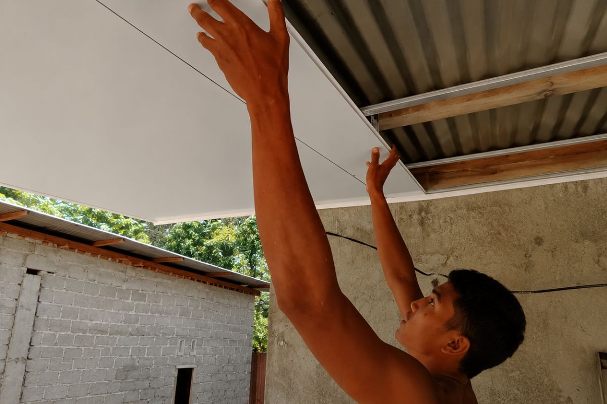 Fim do gesso no teto: novo material que imita o acabamento tradicional