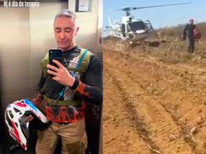 Comandante do Giro sofre grave acidente de moto próximo a Abadiânia e é levado de helicóptero para Goiânia