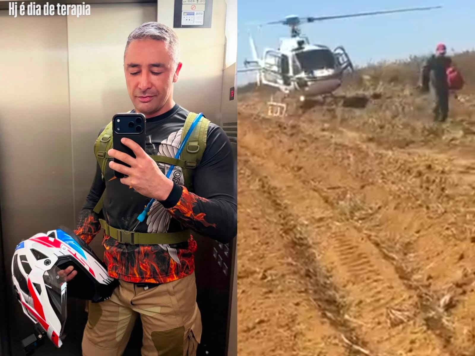 Comandante do Giro sofre grave acidente de moto próximo a Abadiânia e é levado de helicóptero para Goiânia